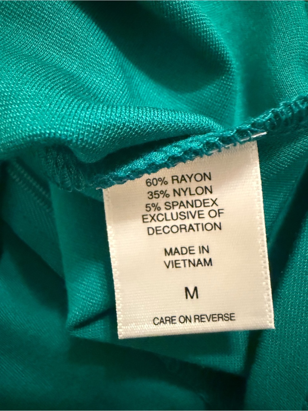 New York and Company Teal Lace-Shoulder Peplum Top - Picture 15 of 17